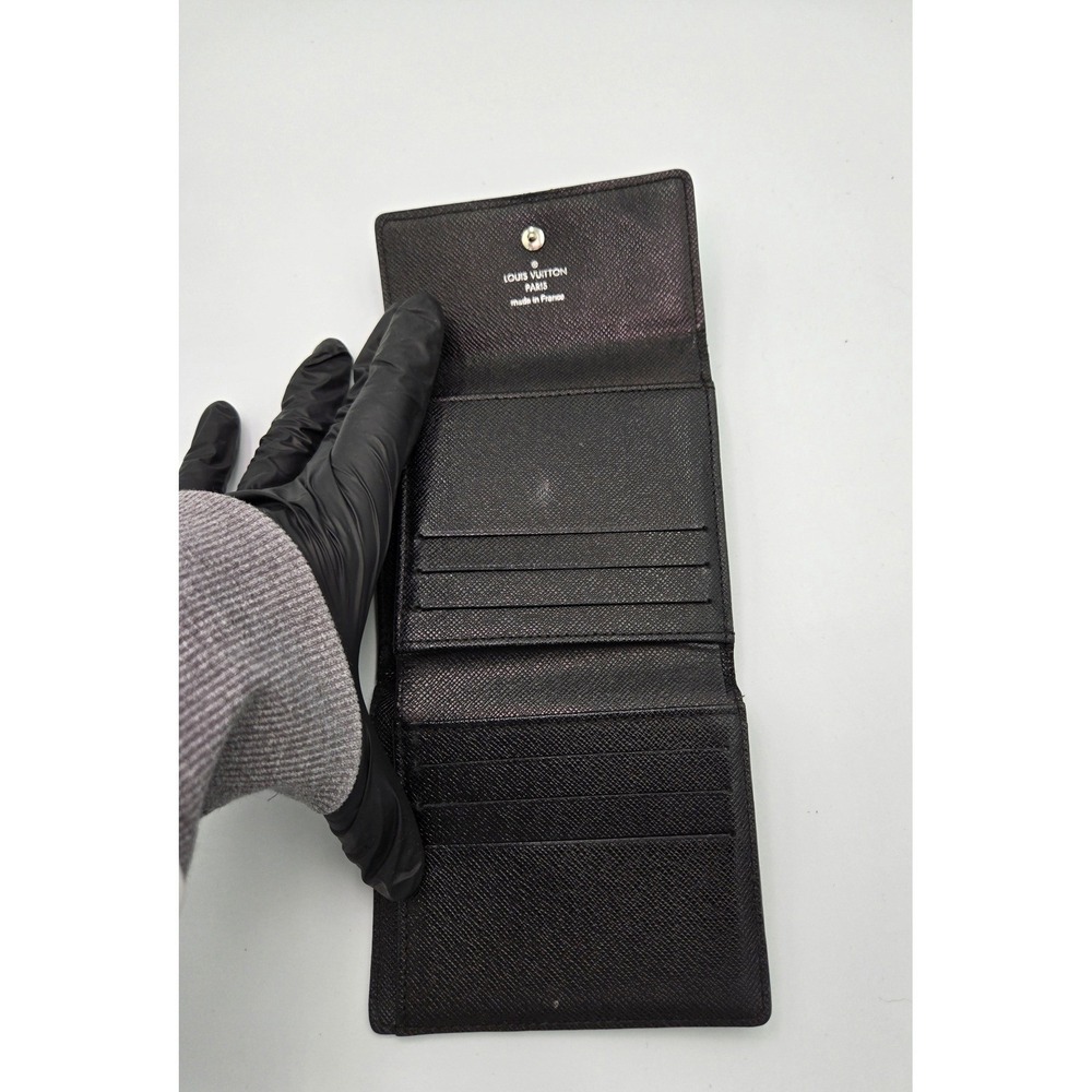 Louis Vuitton Black Epi Leather Compact Bifold Wallet Authentic Designer - Picture 3 of 11